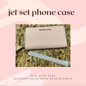 NWT JET SET TRAVEL LG FLAT PHONE CASE WALLET